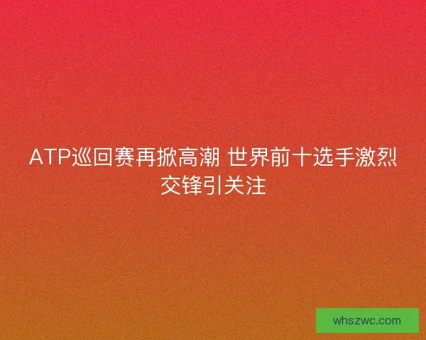 ATP巡回赛再掀高潮 世界前十选手激烈交锋引关注 ATP巡回赛再掀高潮 世界前十选手激烈交锋引关注